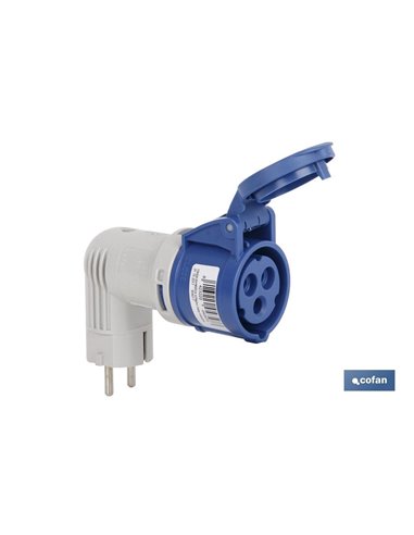 Adaptador Industrial 16a 230v Ip44 Clavija Schuko