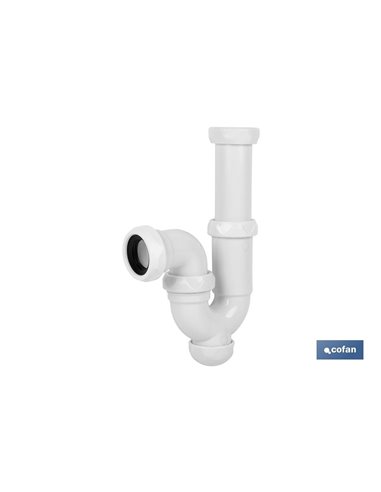 Sifón Curvo Con Salida Ø32-40 Y Válvula Lavabo Bidé 1 1/2 X 70