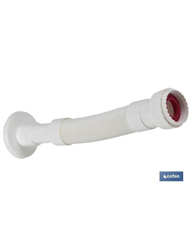 Tubo Flexible Blanco 1 1/2 Con Reductor 1 1/4 Ø32-40 330-690 Mm