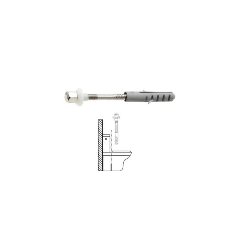 Kit Sanitário Wc Fixo 6x80 mm. Inox (2 Peças)