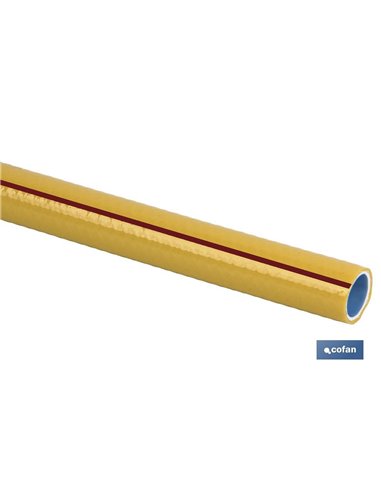 50 MT Ø 1 -25 MM TUBO GIARDINO GIALLO 5 STRATI ANTITORSIONE IRRIGAZIONE