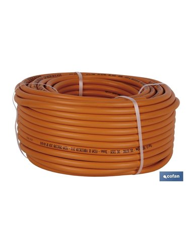 Tubo Gas Flexible Naranja Une 53539 Ø8x60 M