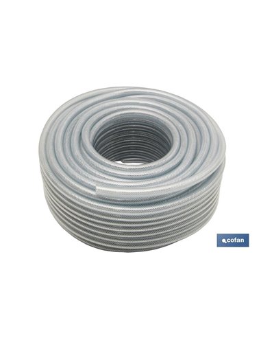 Manguera Pvc Cristal con Refuerzo 10x16mm/50m