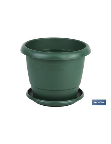 Vaso Verde Gardênia Modelo 35x28,8+ Prato28 cm