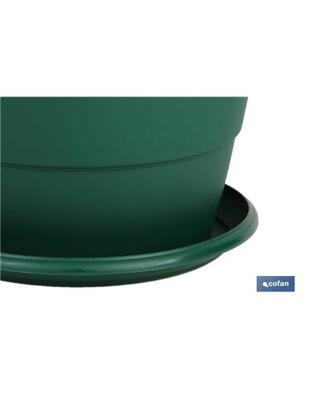 Maceta Verde Modelo Gardenia 30x25+ Plato24cm
