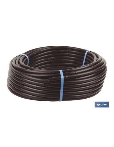 Tubo de irrigação por gotejamento preto 50m (gotejador 0,50m) Ø16mm