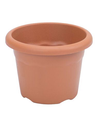 Maceta de inyección color terracota ø18cm plástico.