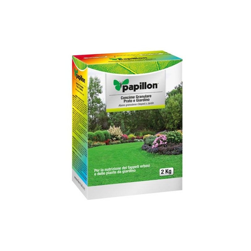 Fertilizante de grãos Papillon para gramado / jardim 2 Kg