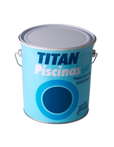 Pintura piscinas al agua mate blanco 4l titan 5806106