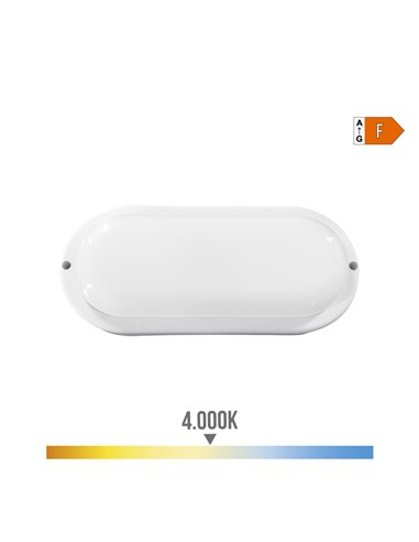 Aplique LED oval 18w 1820lm 4000k 23x4,5x10,2cm EDM