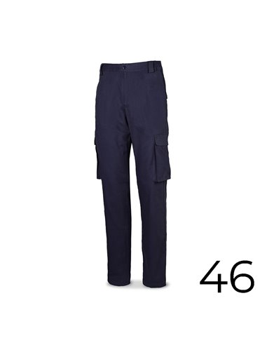 Calça stretch 98% Algodão 2% Elastano 240g Azul Marinho Tamanho 46