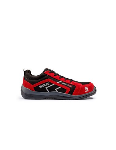 Sapato esportivo SPARCO Urban Evo S3 preto/vermelho - tamanho 38 (07518NRRS38)