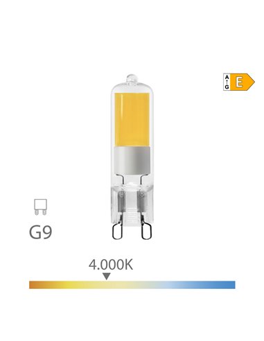 Bombilla g9 led 5w 575lm 4000k luz día cristal edm