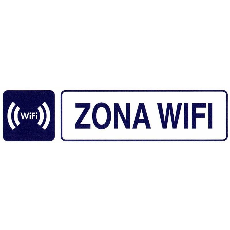 Etiqueta Adesiva 250x63 mm. Zona Wi-Fi