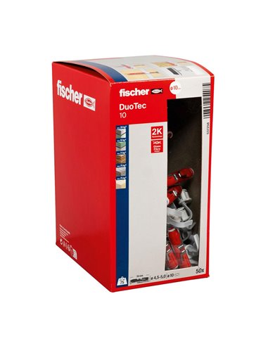 FISCHER Duotec Tacos - Pacote Poupança 50 unidades 10mm 537258