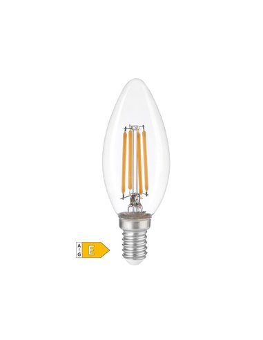Lámpara LED vela Serie Oro 4W E27 3000K