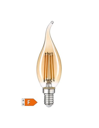 Lâmpada LED Vintage Wind Puff Candle 4W E14 3000K