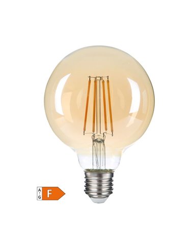 Lámpara LED globo G80 Vintage 7W E27 2500K