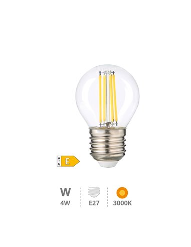 Ampoule à filament LED dimmable 4W 2.700K Lumière chaude E14