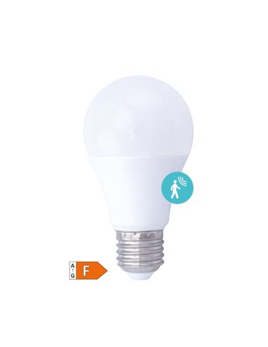 Lámpara LED estándar con sensor presencia 9W E27 6000K