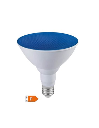 Lâmpada LED PAR38 18W E27 azul IP65