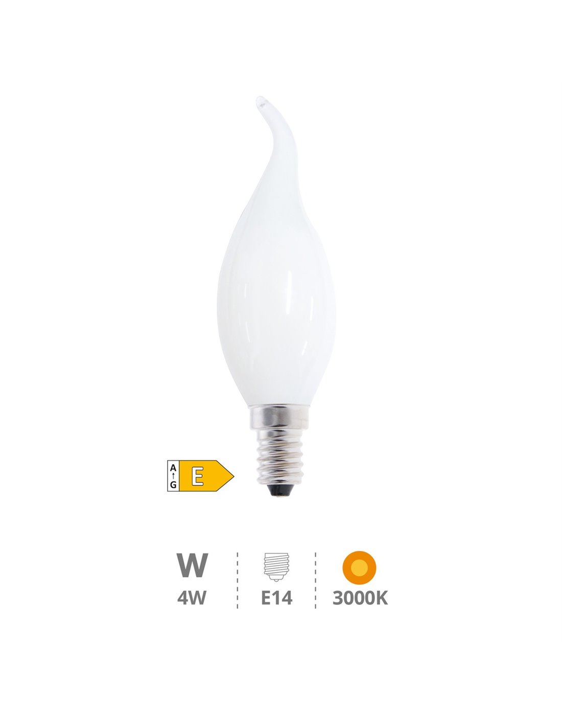 LAMPADINA COLPO DI VENTO E14 LED 4W DIMMERABILE LUCE 3000K VETRO  TRASPARENTE DURATA 15000 ORE CRISTALENSI - Cristalensi Shop Onl