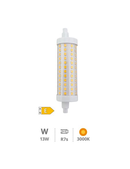 Lâmpada LED linear 118mm R7s 12W 3000K regulável