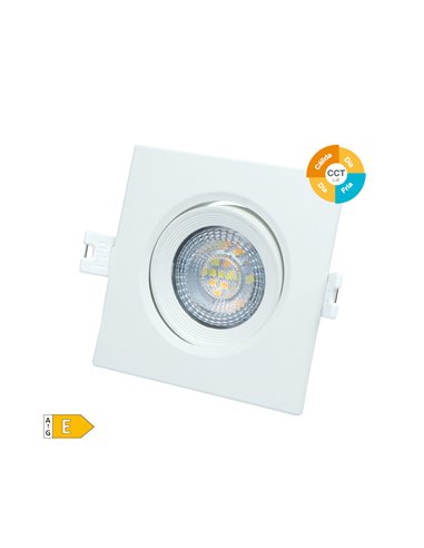 Anel basculante quadrado embutido LED Banok Série 7W 3000-4000-6500K Branco