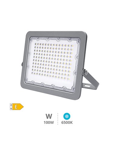 Proyector aluminio LED 100W 6500K IP65 Gris