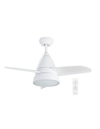 Ventilador de techo con mando 36' CCT 3 aspas Blanco