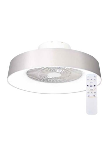 Ventilador de techo pequeño blanco con luz y mando MAREA