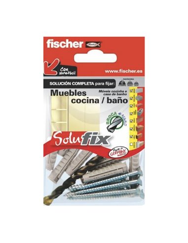 Kit de fixação de móveis de cozinha/banheiro Solufix