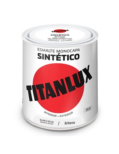 Decoração lustrosa 250ml Titanlux do esmalte sintético branco do único revestimento