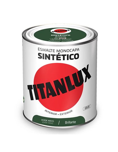 Esmalte sintético monocapa brillante verde mayo 750ml Titanlux 5808982