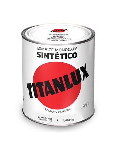 Esmalte sintético lustroso branco exterior 750ml Titanlux do único revestimento