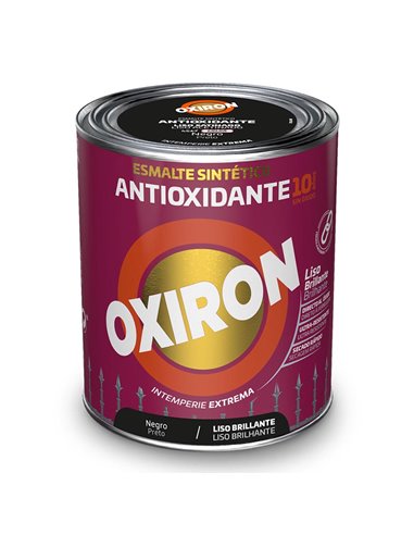 Esmalte antioxidante Oxiron liso brillante negro 750ml Titan 5809081