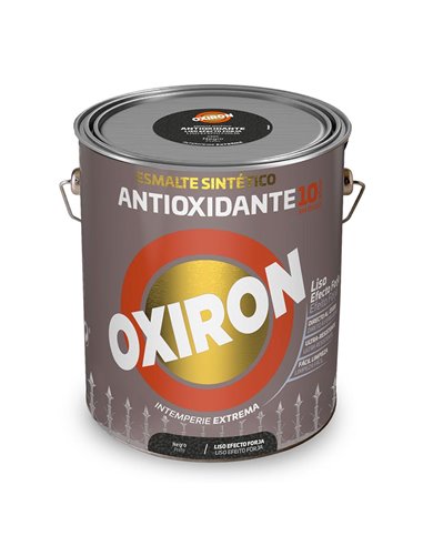 Esmalte antioxidante Oxiron liso efecto forja negro 4L Titan 5809095