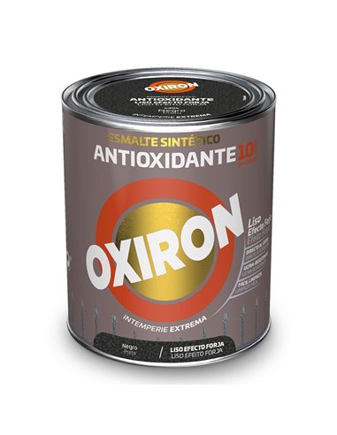 Esmalte antioxidante Oxiron liso efecto forja negro 750ml Titan 5809097