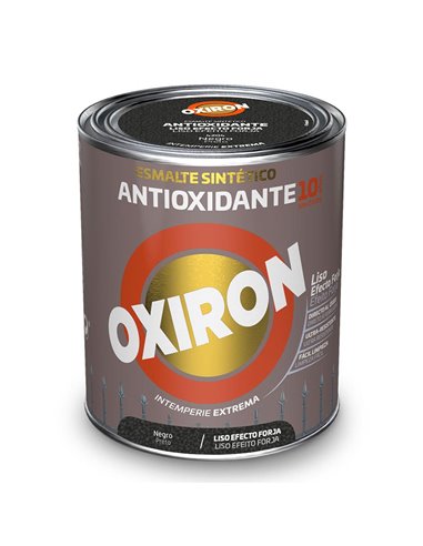 Esmalte antioxidante Oxiron liso efecto forja negro 250ml Titan 5809096