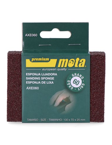 Lija esponja óxido de aluminio grano 60 Axe060 Mota