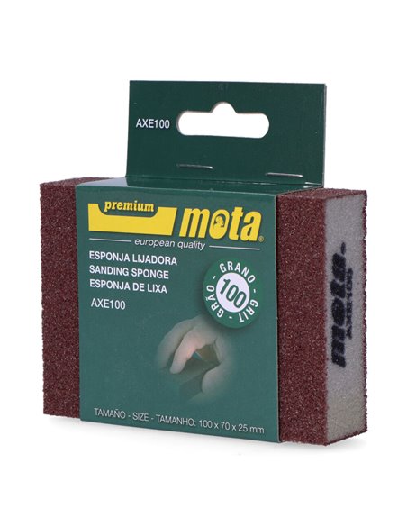 Lija esponja óxido de aluminio grano 100 Axe100 Mota