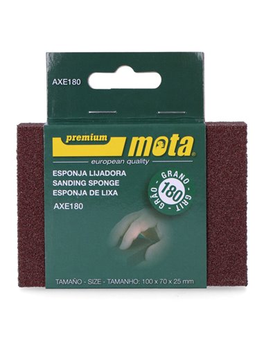 Lija esponja óxido de aluminio grano 180 Axe180 Mota