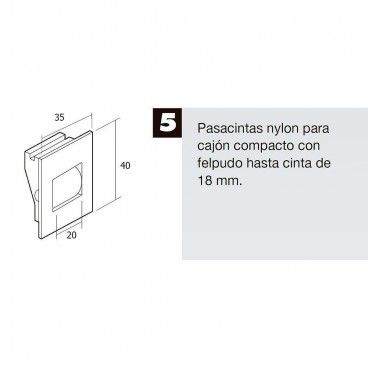 Recogedor de cinta de persiana Minipack (Empotrado, 18 mm)