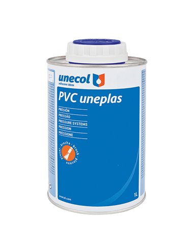 PVC UNEPLAS, Bote Metálico 1L con Pincel, marca Unecol