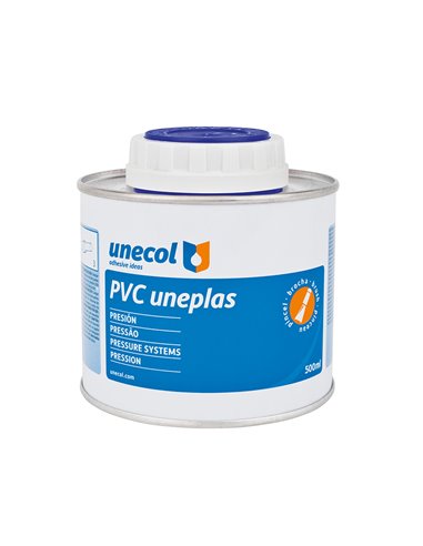 PVC UNEPLAS, Bote Metálico 500ml con Pincel, marca Unecol