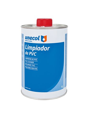 Limpiador de PVC, Bote Metálico 1L, marca Unecol