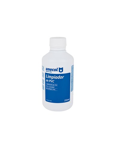 Limpiador PVC, Botella Plástico 250ml, marca Unecol