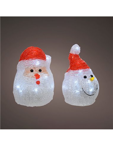 Figura LED do Papai Noel para modelos variados operados por bateria interna