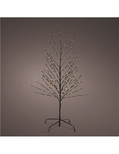 Árbol de navidad LED color negro con luces blanco cálido 493459