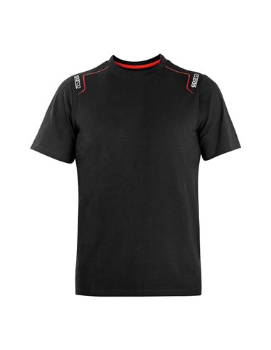 Camiseta SPARCO Tech Stretch Trenton Preta - Tamanho S (02408NR1S)